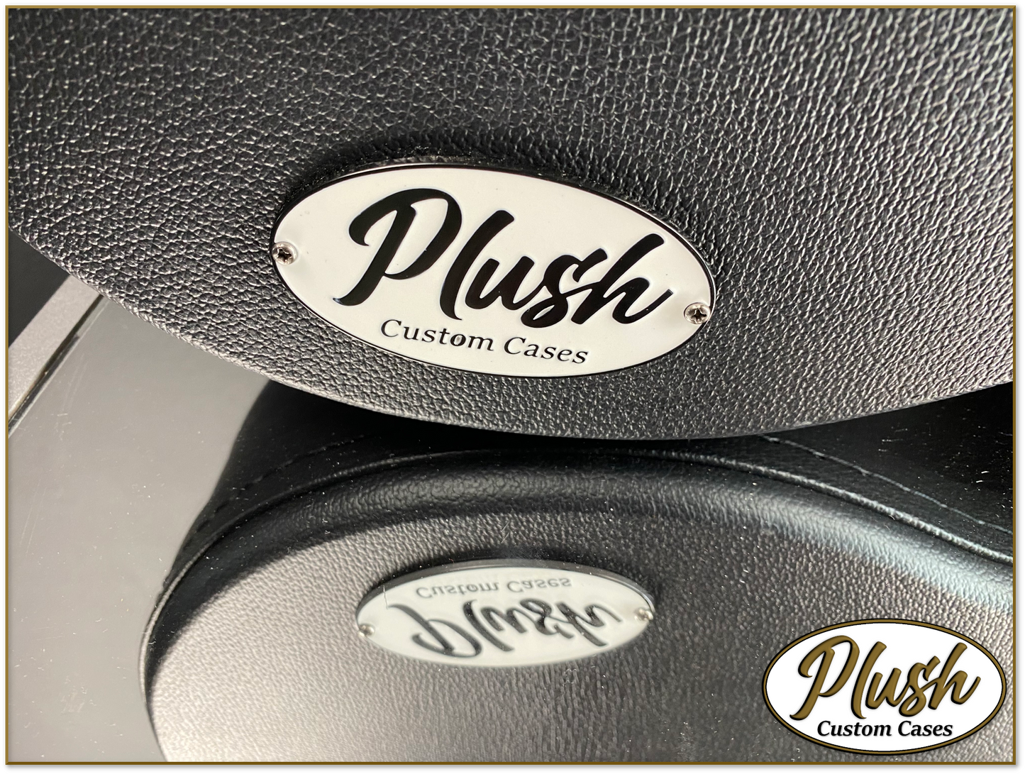 Plush-Paul LP Custom Guitar Case Black Tolex with White Fur