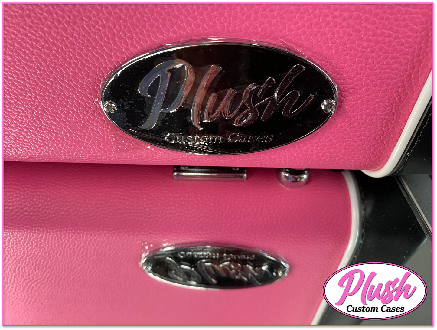 PlushMaster Jazz/Offset Custom Guitar Case Pink Tolex with Purple Fur