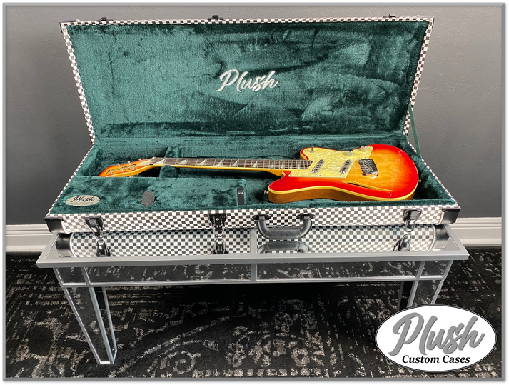 Custom Tele Case PlushCaster Tele®/Strat® Custom Guitar Case Black & White Checkerboard ...
