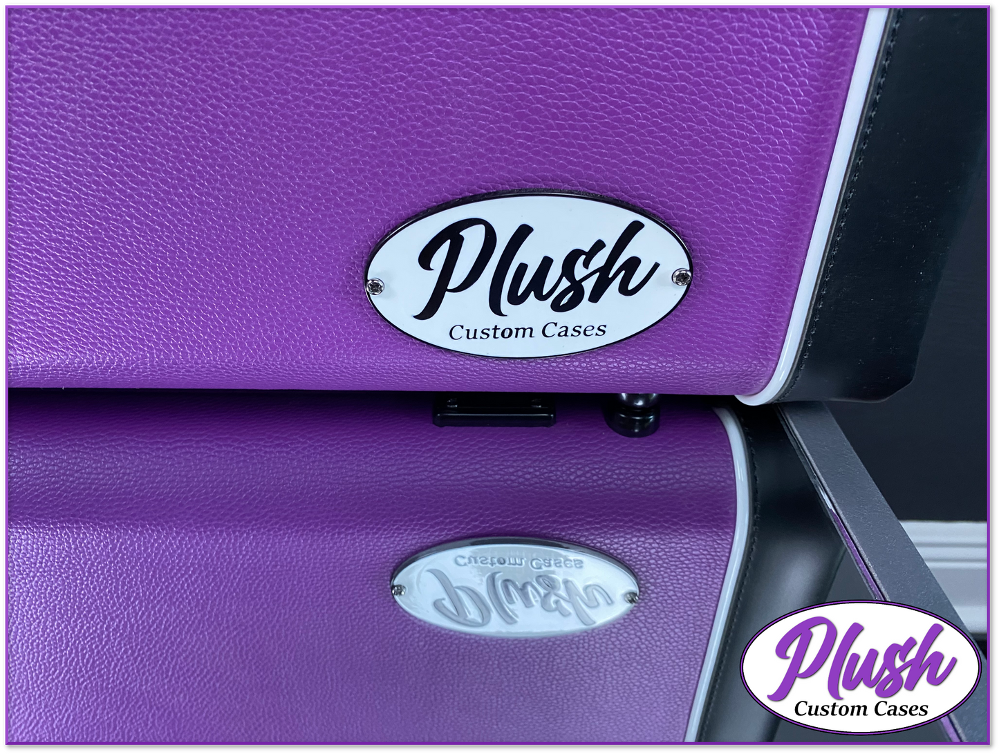 PlushCaster Tele®/Strat® Size Custom Guitar Case Purple Tolex with Cream Fur